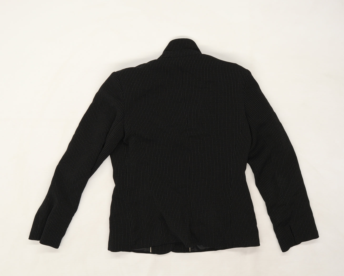 NEXT Womens Black Polka Dot Rayon Jacket Blazer Size 10