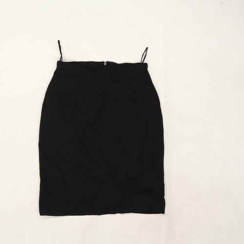 PreWorn Womens Black  Rayon Mini Skirt Size 12
