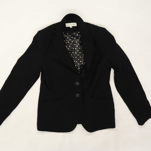 Quin and Donnelly Womens Black  Rayon Jacket Blazer Size 14