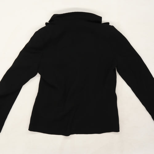 Quin and Donnelly Womens Black  Rayon Jacket Blazer Size 14