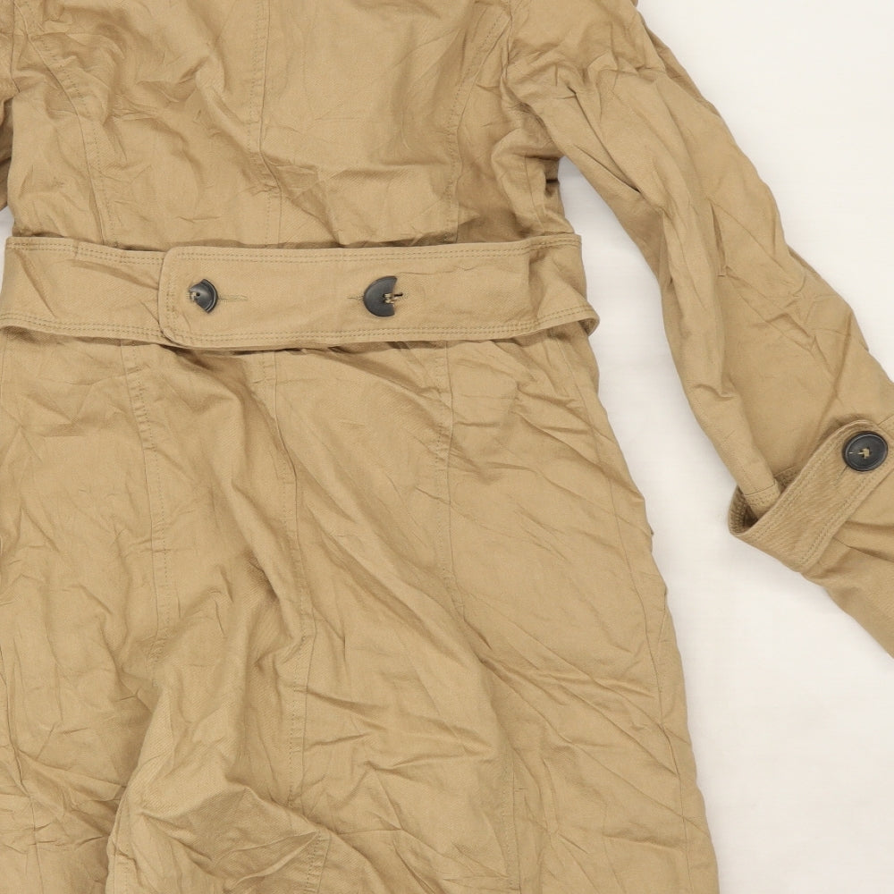Comptoir des Cotonniers Womens Beige  Softshell Trench Coat Coat Size S