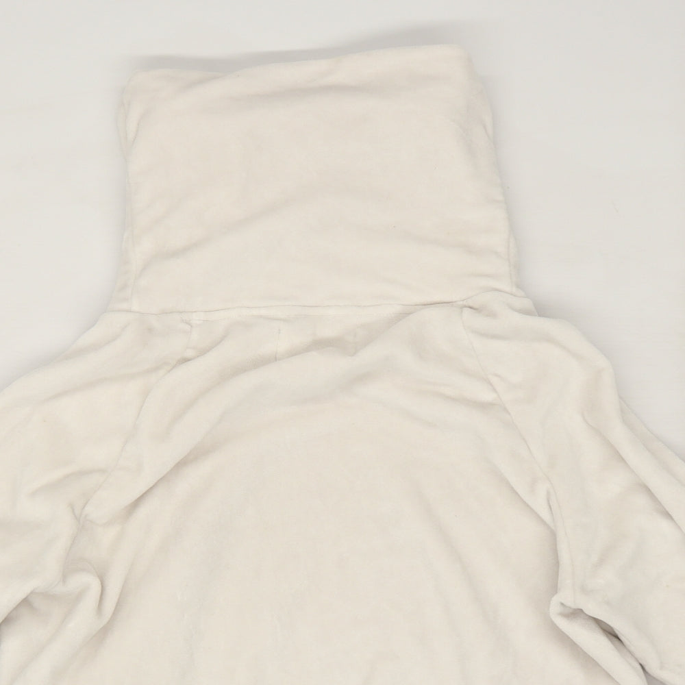 F&F Womens White  Fleece Pullover Jumper Size 8  - Lounge Wear