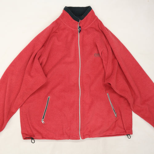 Cotton Traders Mens Red  Fleece Jacket  Size 2XL