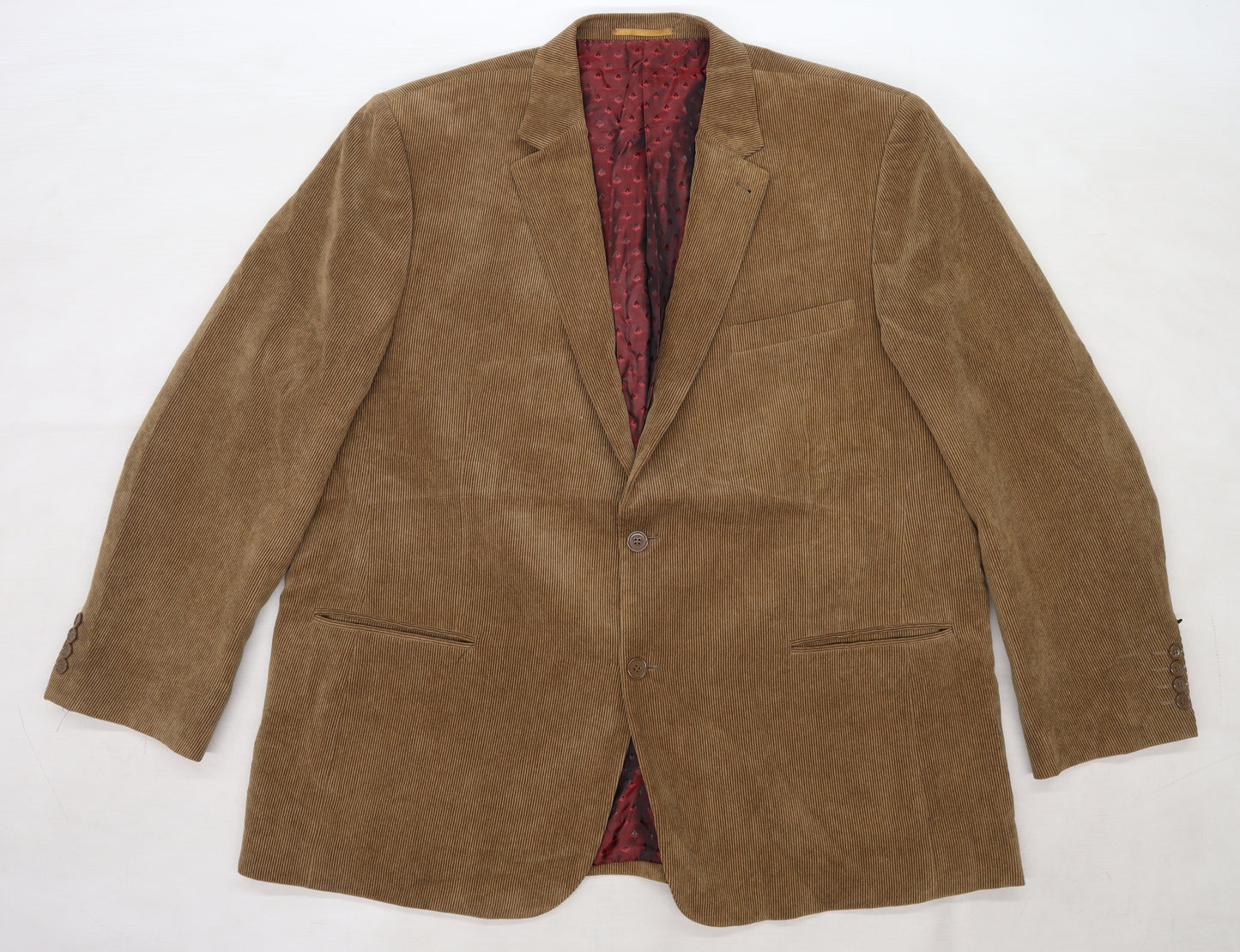 Skopes Mens Brown Striped Corduroy Jacket Suit Jacket Size XL