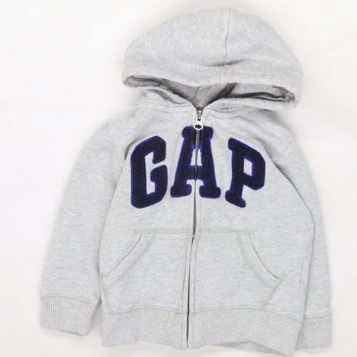 Gap Boys Grey  Jersey Full Zip Hoodie Size 3 Years