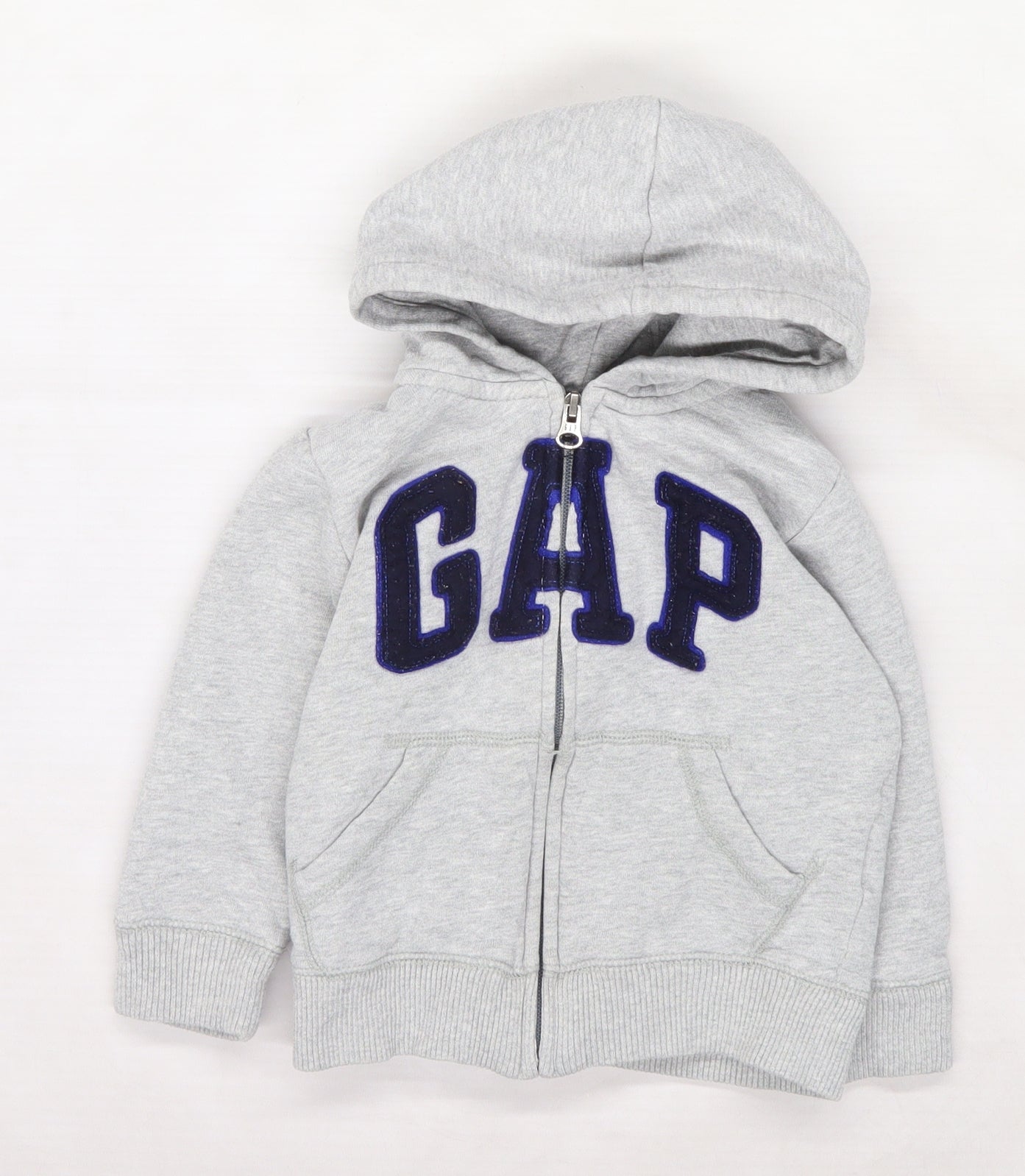 Gap Boys Grey  Jersey Full Zip Hoodie Size 3 Years
