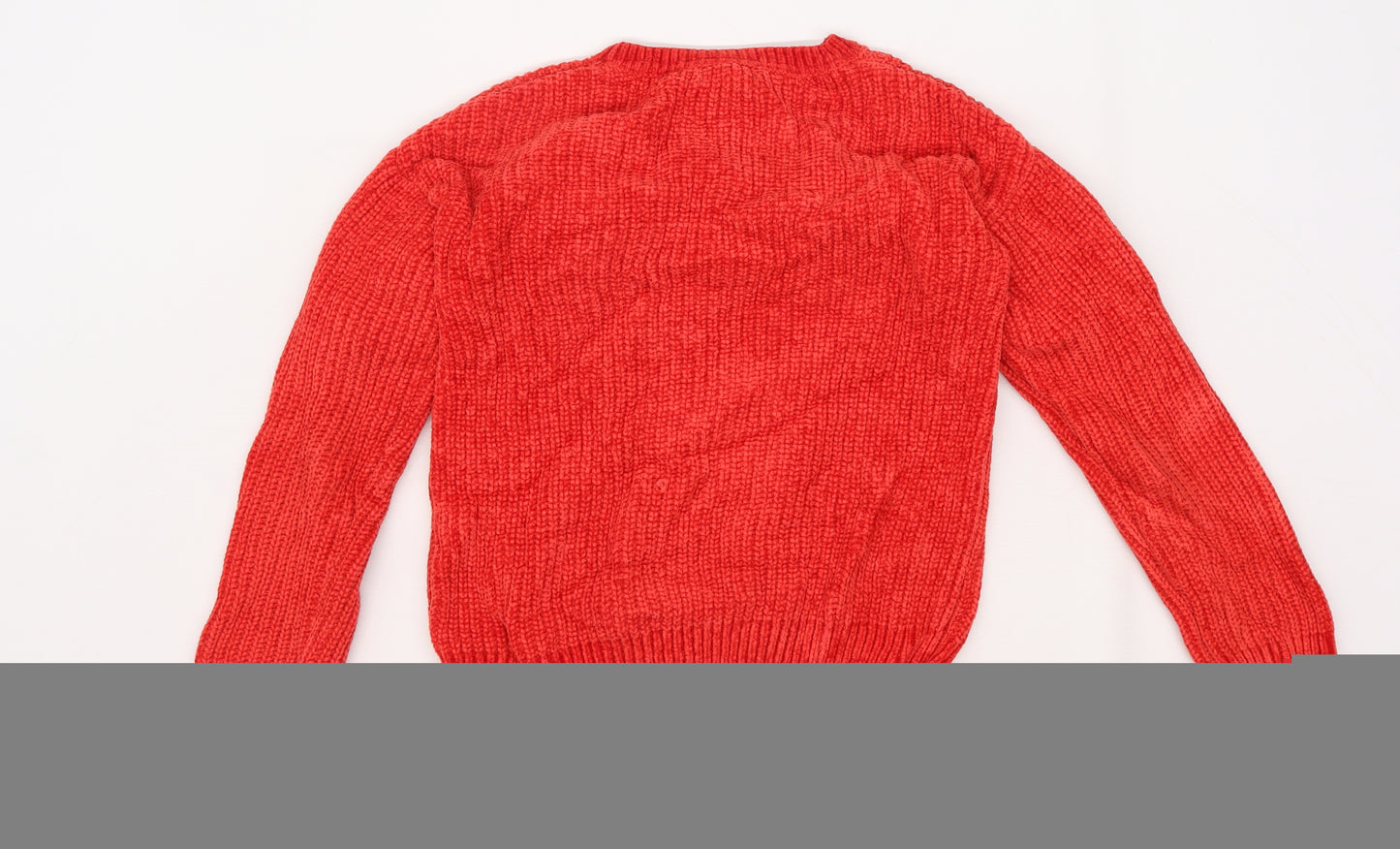 Primark Girls Red  Knit Pullover Jumper Size 9-10 Years