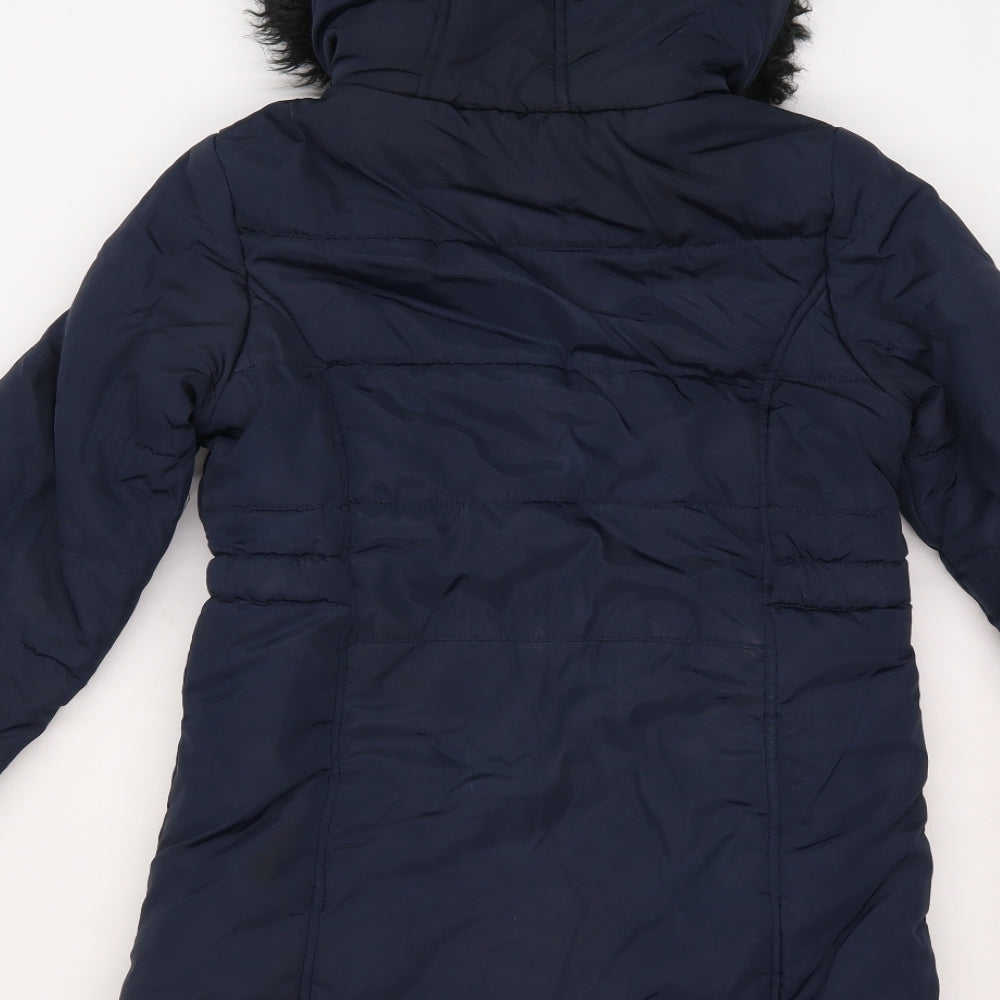 TU Girls Blue   Puffer Jacket Coat Size 7-8 Years