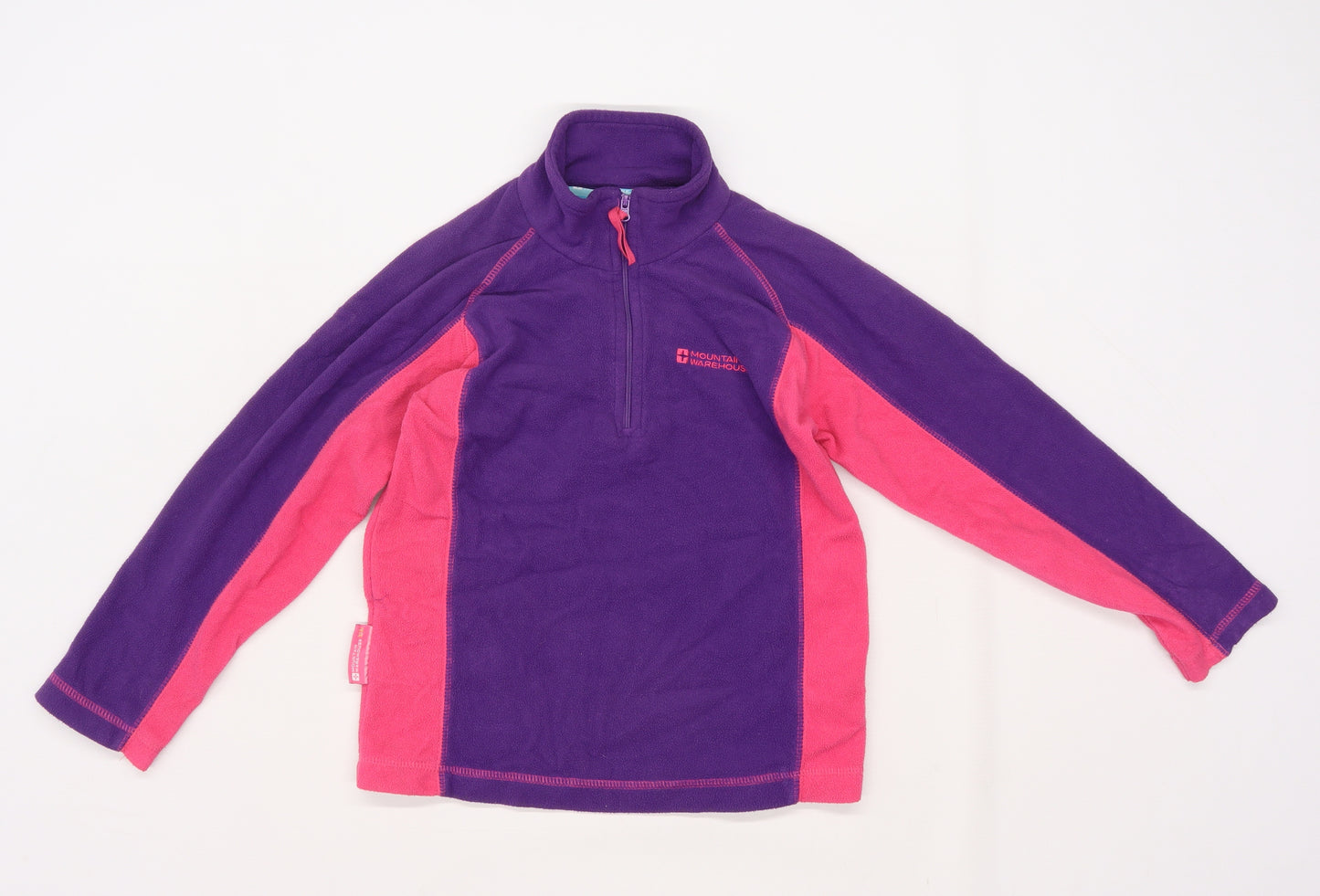 Mountain Warehouse Girls Purple  Fleece Pullover Sweatshirt Size 7-8 Years