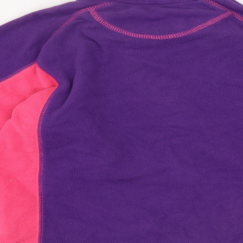 Mountain Warehouse Girls Purple  Fleece Pullover Sweatshirt Size 7-8 Years