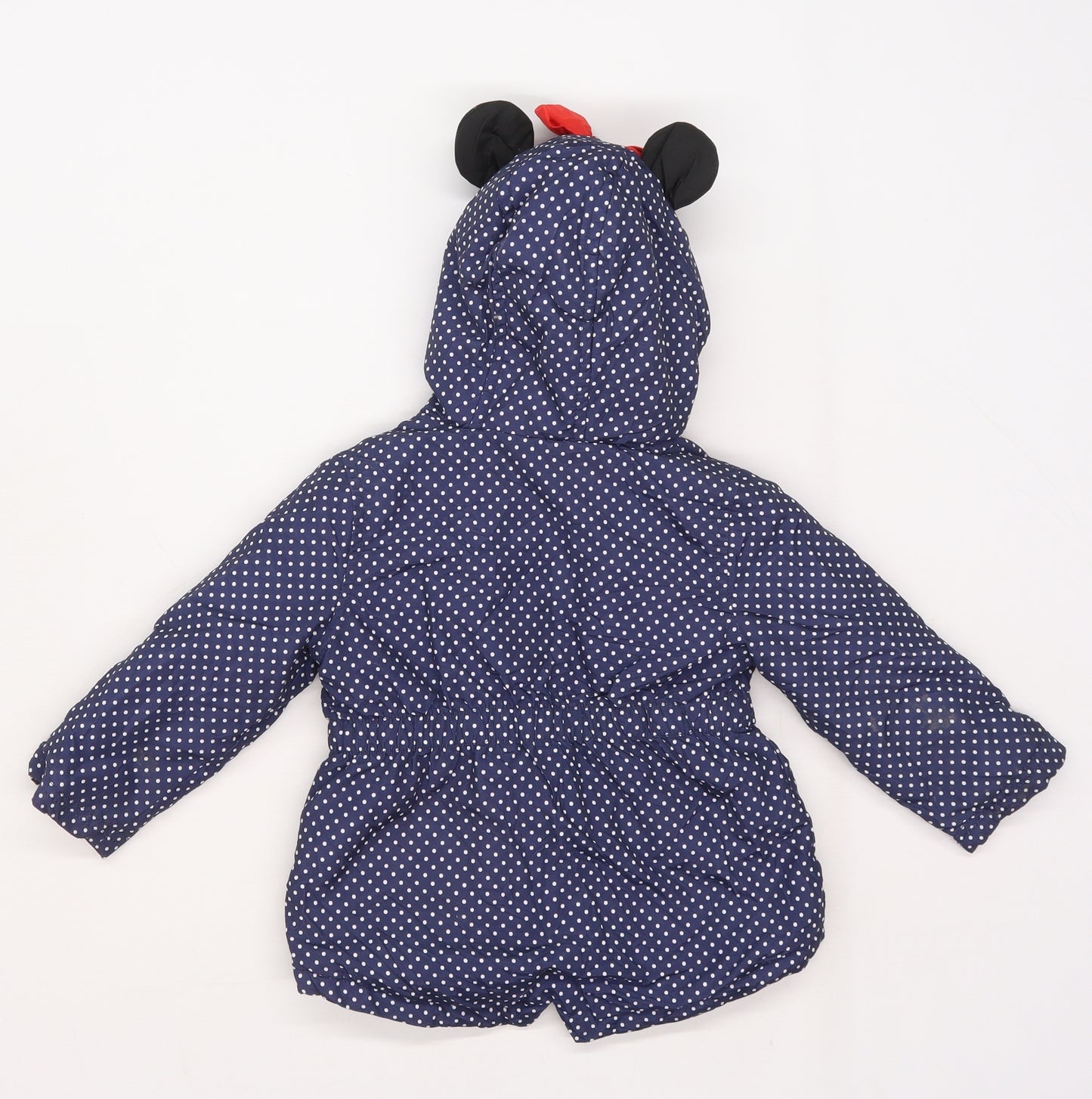George Girls Blue Spotted  Jacket Coat Size 12-18 Months  - Minnie Mouse