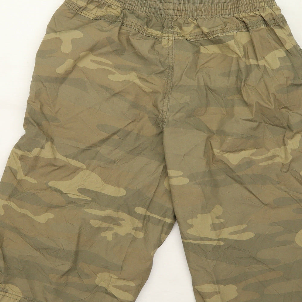 Marks and Spencer Boys Green Camouflage  Cargo Shorts Size 13-14 Years