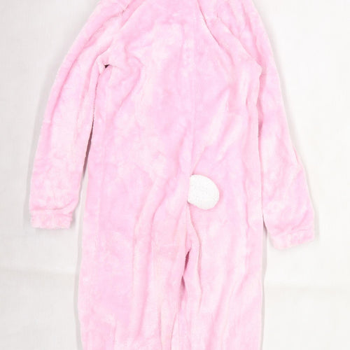 Ginger Girls Pink  Fleece Top One Piece Size 7-8 Years  - Bunny Rabbit Ears Hood