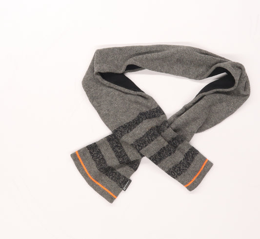 Marks and Spencer Unisex Grey Striped  Scarf  One Size