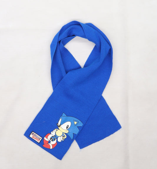 George Boys Blue  Knit Scarf  One Size  - Sonic The Hedgehog