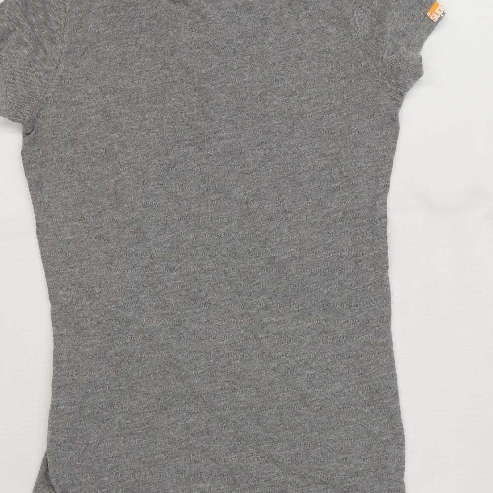 Superdry Mens Grey  Jersey  Polo Size M  - Badged