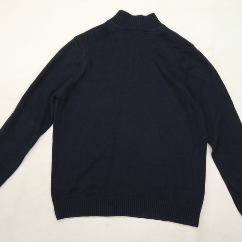 Crew Clothing Mens Blue  Knit Pullover Jumper Size L