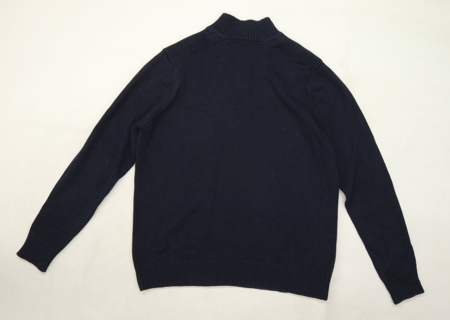 Crew Clothing Mens Blue  Knit Pullover Jumper Size L