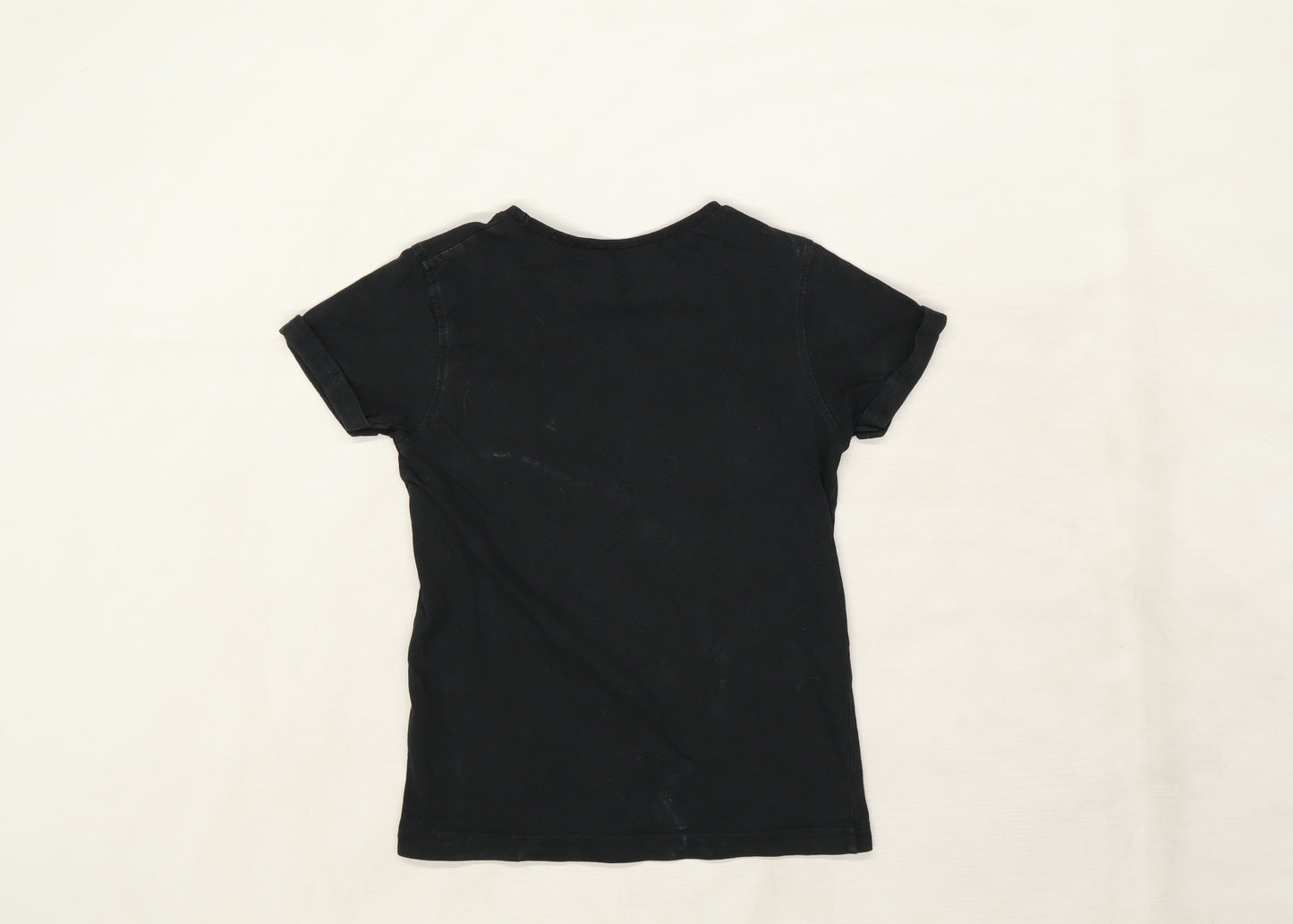 George Boys Black   Basic T-Shirt Size 8-9 Years