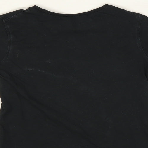 George Boys Black   Basic T-Shirt Size 8-9 Years