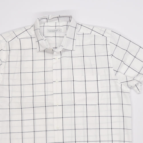Cedar Wood State Mens White Check   Button-Up Size L