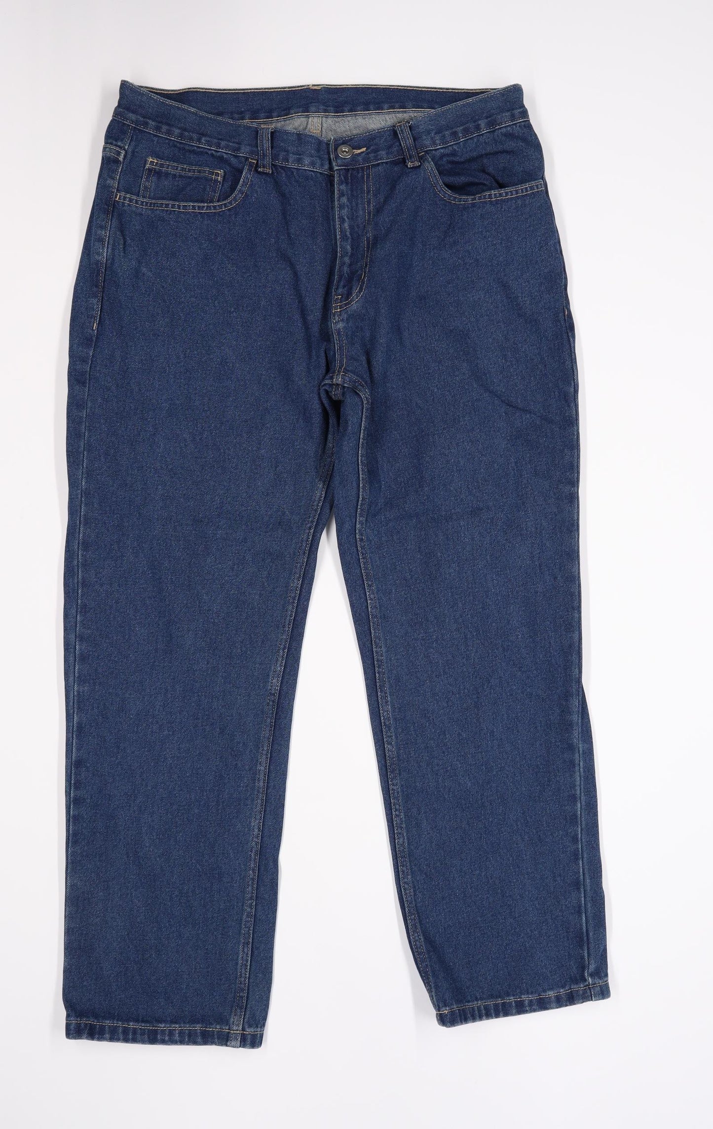 George Mens Blue  Denim Straight Jeans Size 36 L30 in