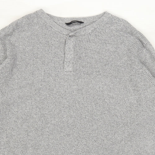 George Mens Grey  Knit Pullover Jumper Size XL