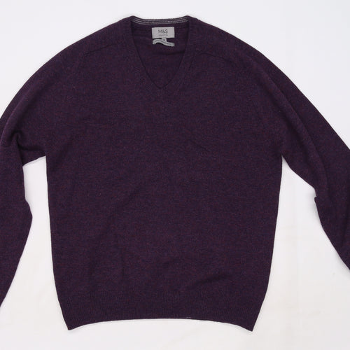 Marks and Spencer Mens Purple   Cardigan Jumper Size M