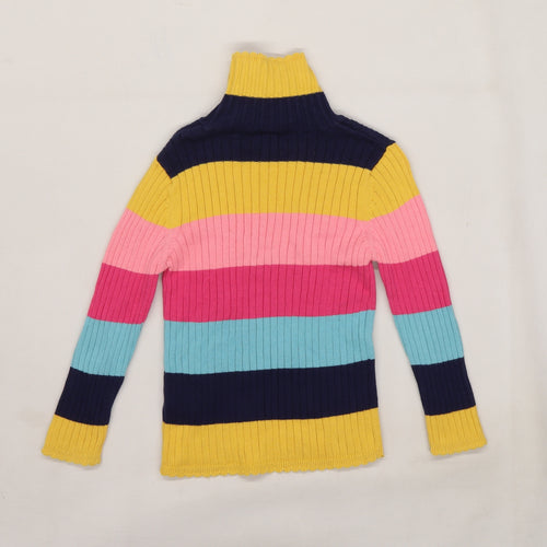 TU Girls Multicoloured Striped Knit Pullover Jumper Size 4-5 Years