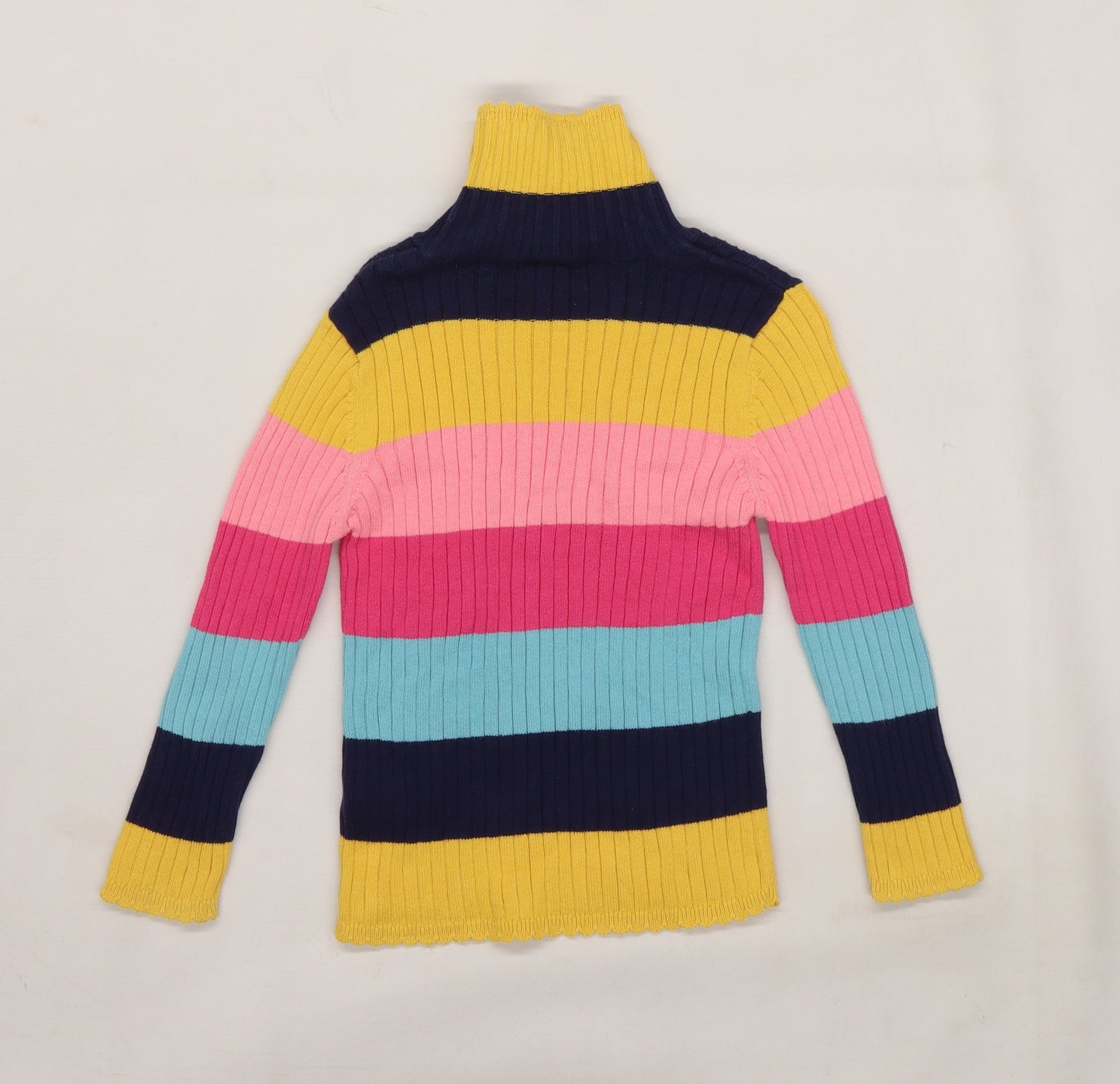 TU Girls Multicoloured Striped Knit Pullover Jumper Size 4-5 Years