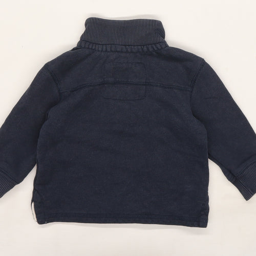 Mini Boden Boys Blue  Jersey Pullover Sweatshirt Size 2-3 Years
