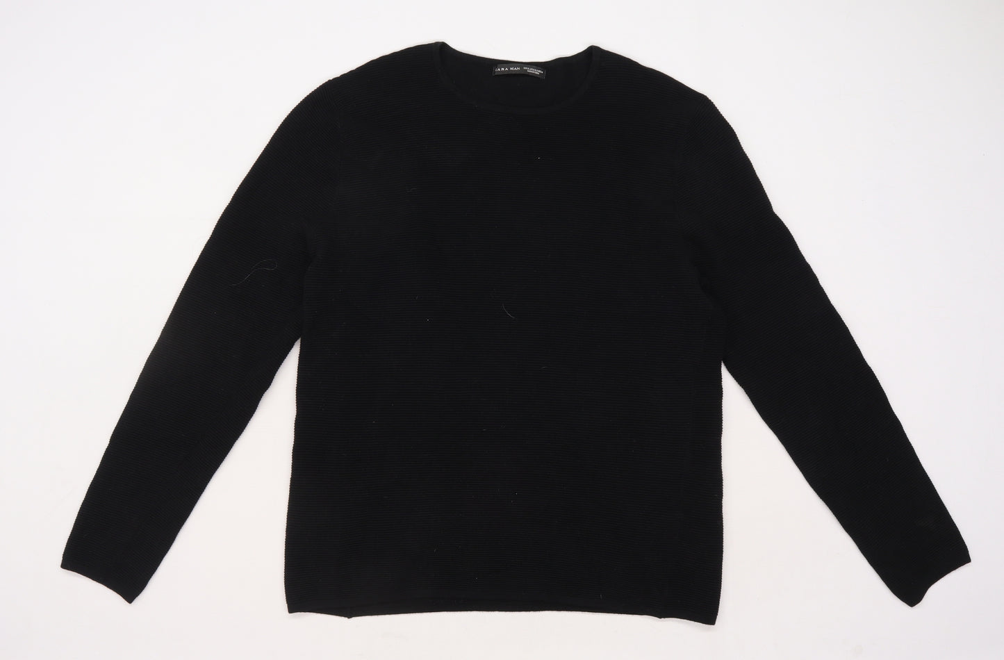 Zara Mens Black   Pullover Jumper Size XL