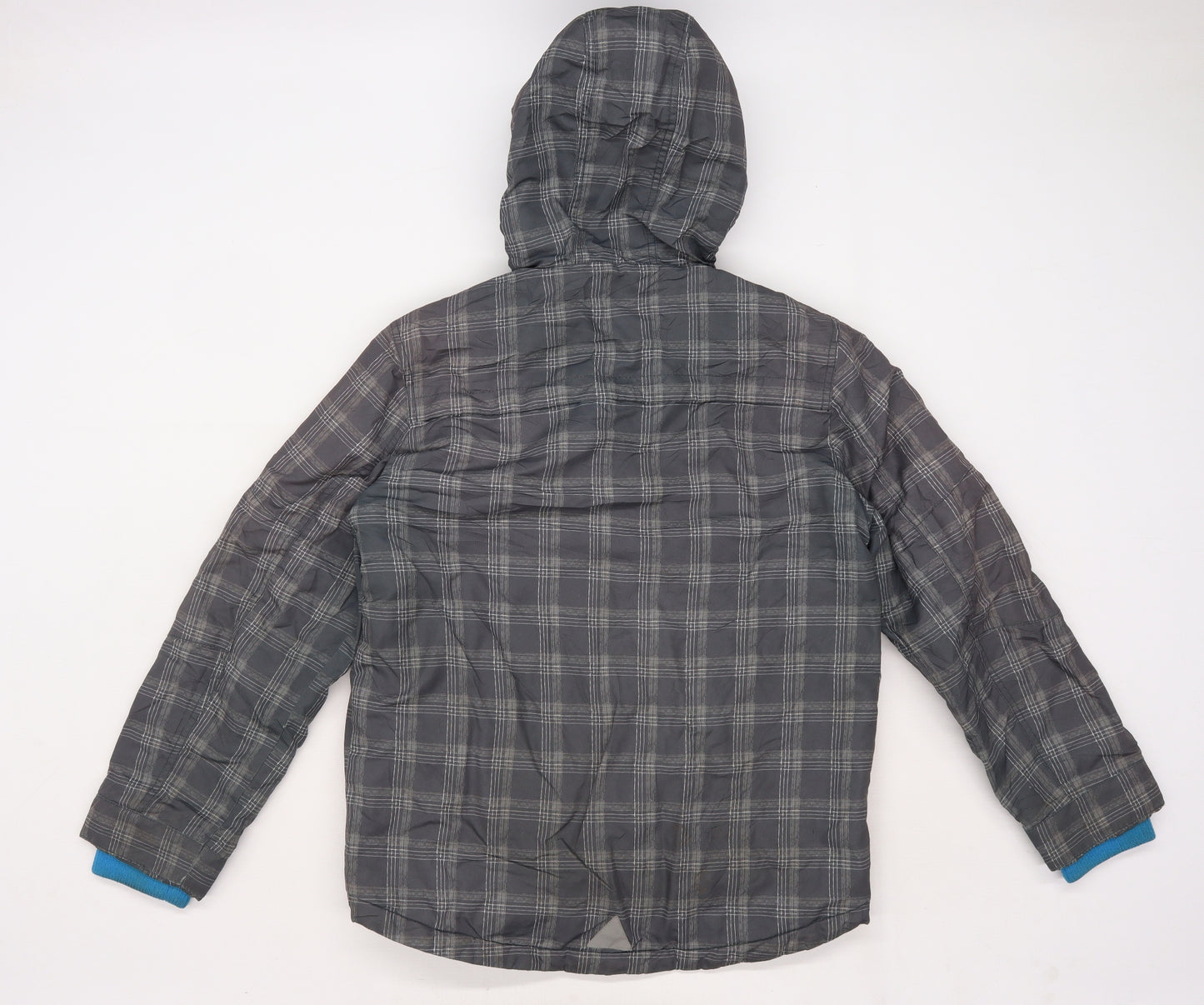 George Boys Grey Check  Rain Coat Coat Size 12-13 Years