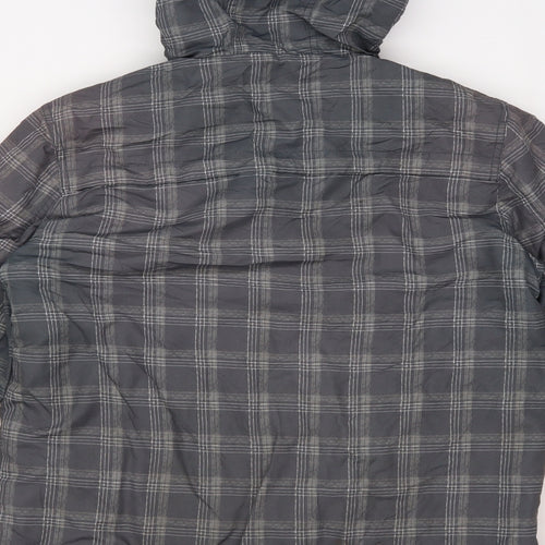 George Boys Grey Check  Rain Coat Coat Size 12-13 Years