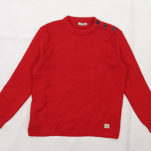 Armor Kids Boys Red  Knit Pullover Jumper Size M