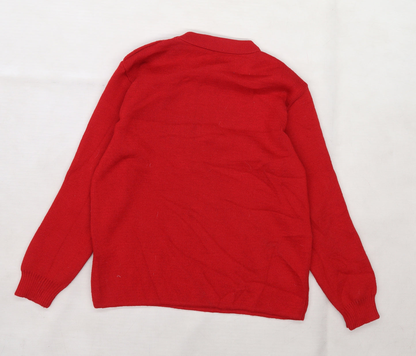 Armor Kids Boys Red  Knit Pullover Jumper Size M