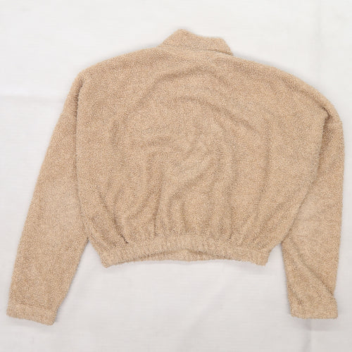 New Look Girls Beige  Fleece Pullover Sweatshirt Size 12-13 Years  - cropped