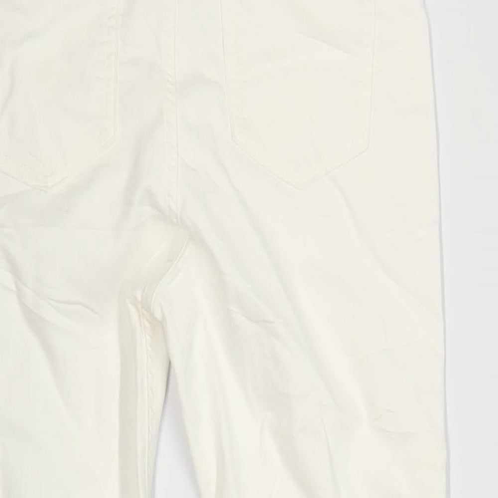 Marks and Spencer Womens White  Denim Cropped Jeans Size 12 L22 in