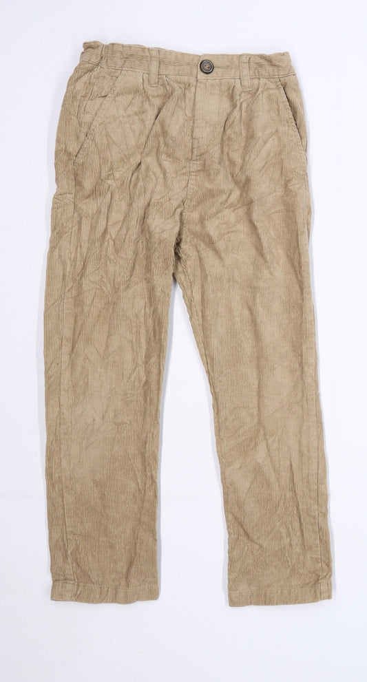 Zara Boys Brown Batik Corduroy Skinny Jeans Size 7-8 Years