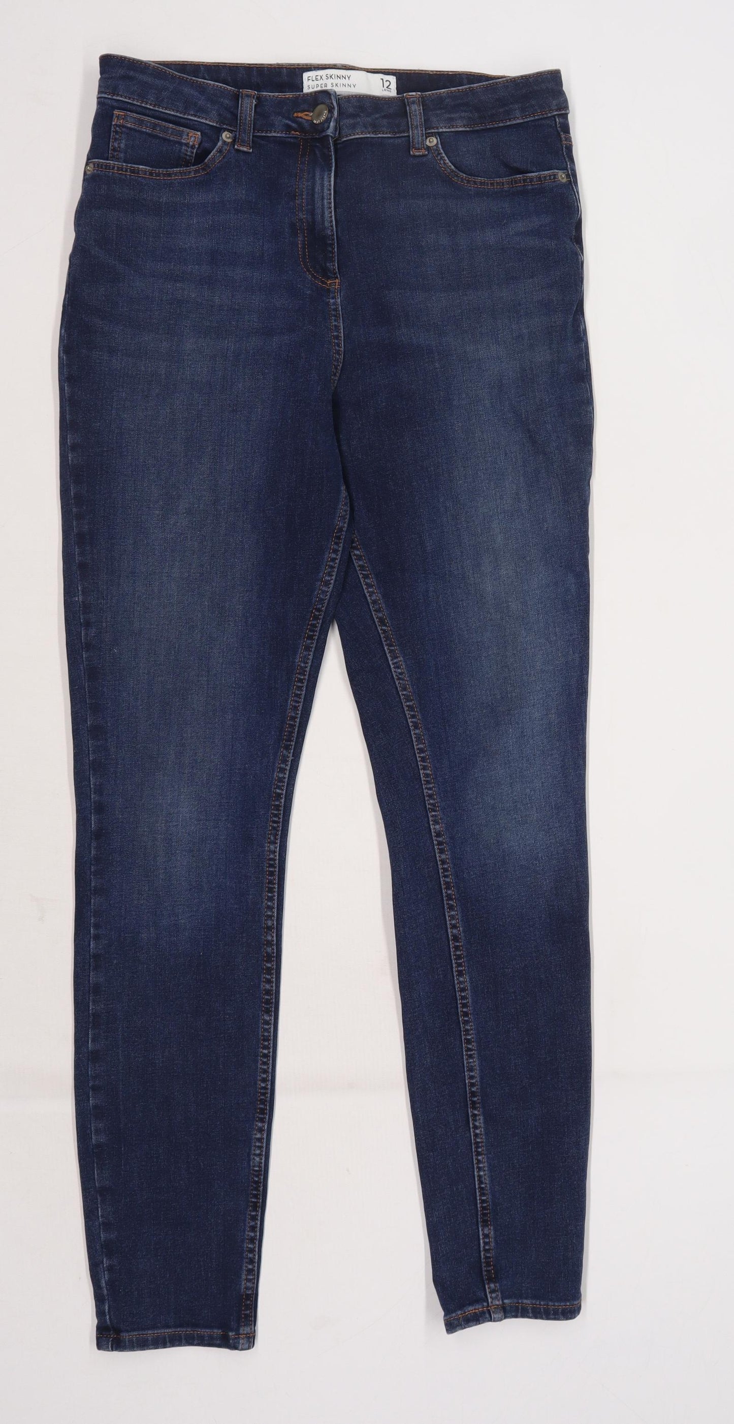 NEXT Womens Blue  Denim Skinny Jeans Size 12 L28 in