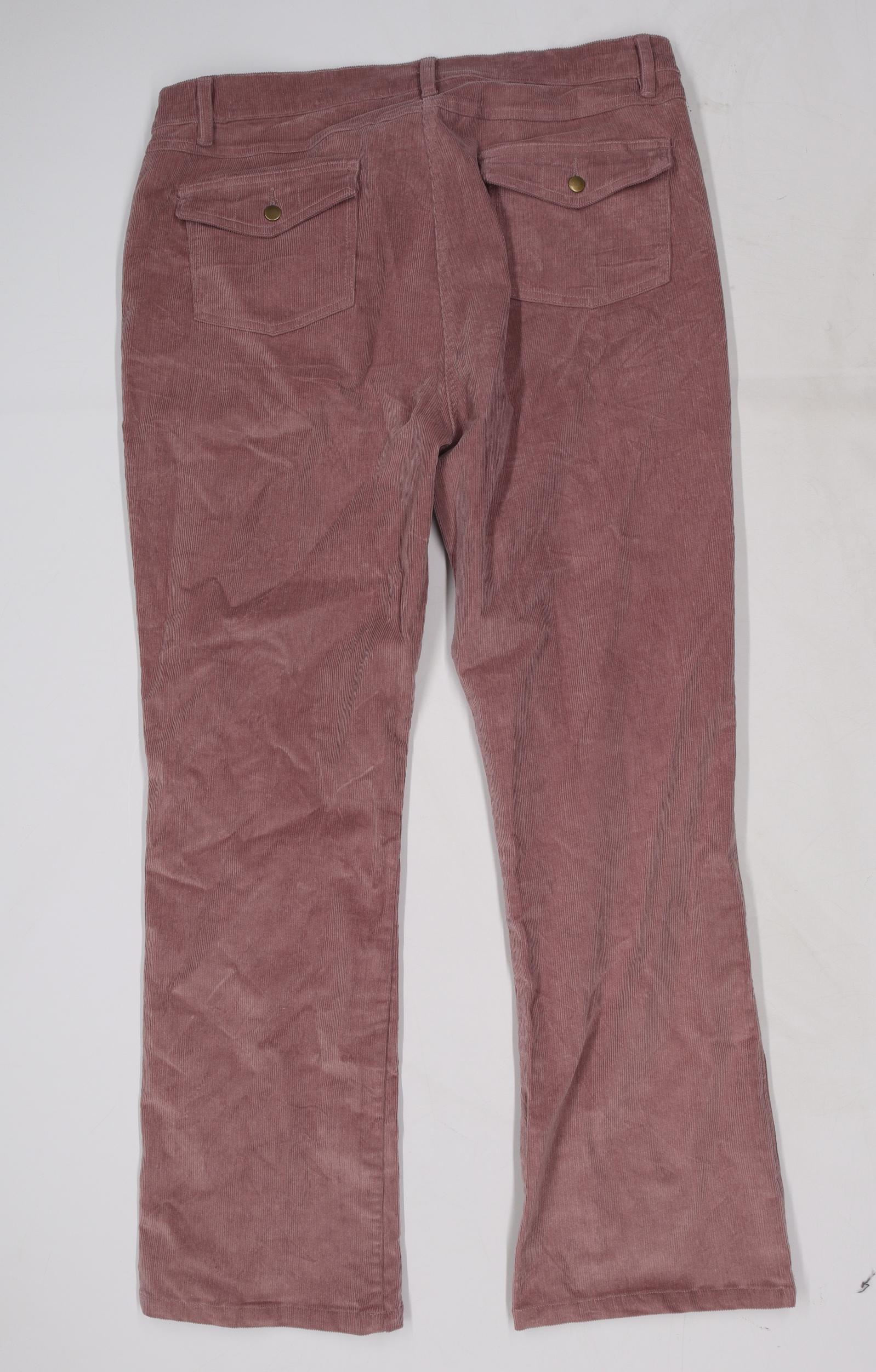 Slim-Leg Pull-On Stretch Jersey Cord Trousers at Cotton Traders