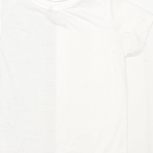 Gworge Boys White   Basic T-Shirt Size 9-10 Years