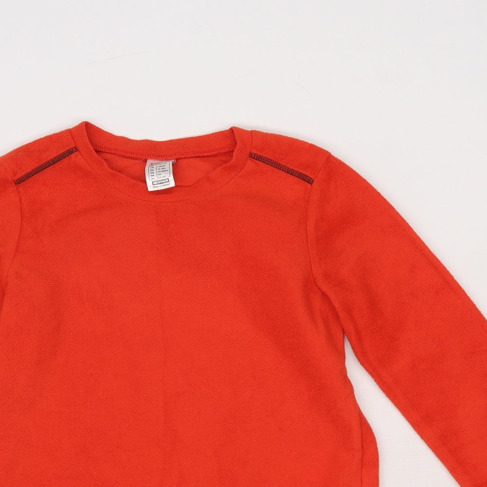 DECATHLON Boys Red  Fleece Pullover Sweatshirt Size 10 Years