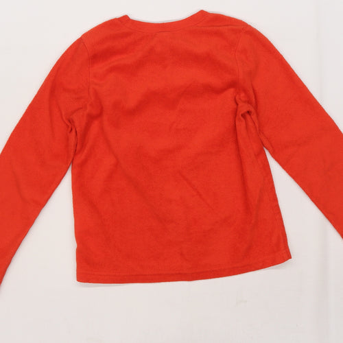DECATHLON Boys Red  Fleece Pullover Sweatshirt Size 8 Years