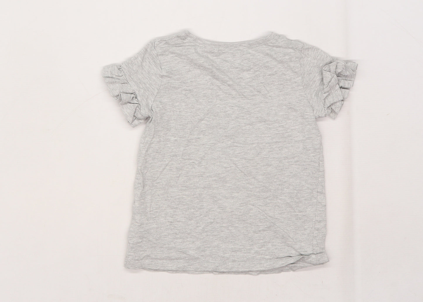 NEXT Girls Grey   Basic T-Shirt Size 6 Years  - Rocket