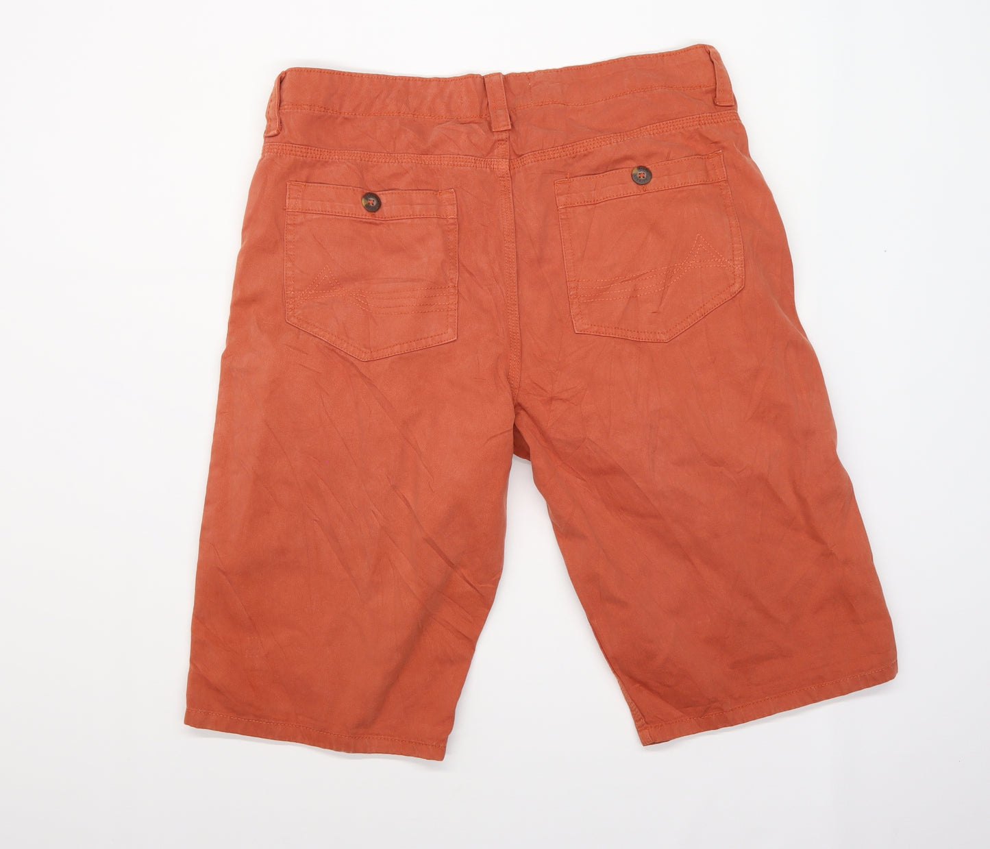 Mantaray Mens Orange  Denim Chino Shorts