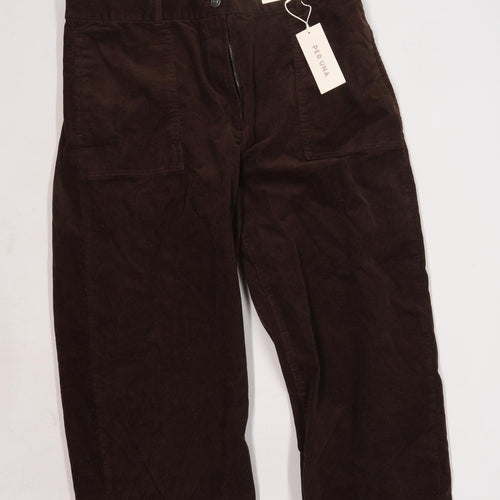 Per Una Womens Brown  Corduroy Cropped Trousers Size 16 L25 in