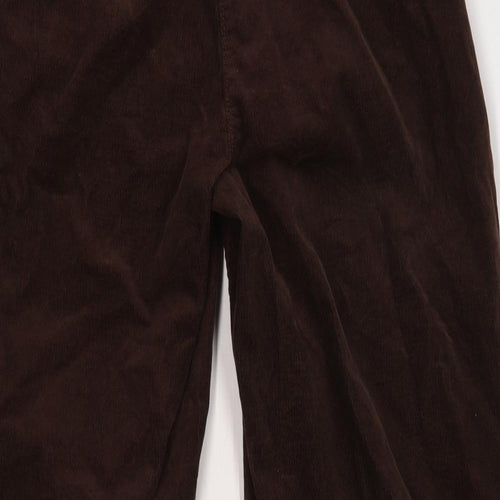 Per Una Womens Brown  Corduroy Cropped Trousers Size 16 L25 in