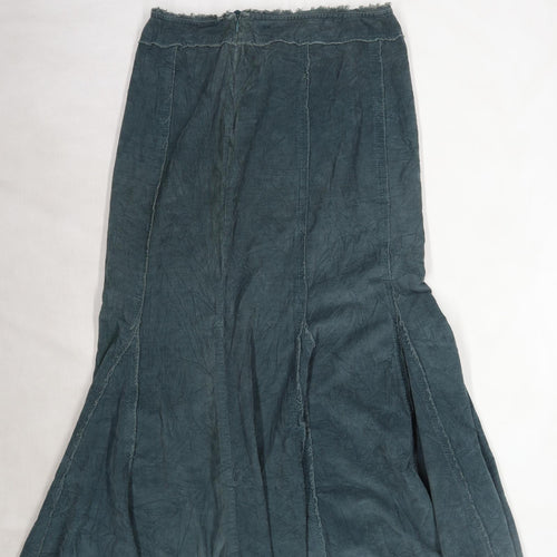 Preworn Womens Green   A-Line Skirt Size 12  - Distressed hem