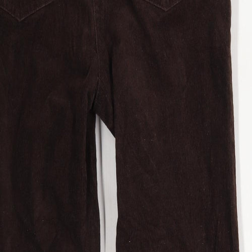 TU Womens Brown  Corduroy Bootcut Jeans Size 12 L28 in